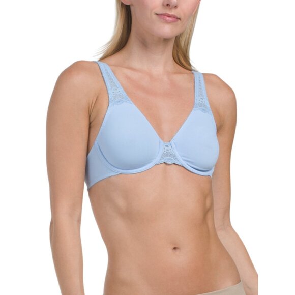 WACOAL Chambray Blue Full Figure Soft Embrace Underwire Bra - Picture 1 of 2
